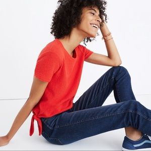 Madewell Verse Tie Back Cropped Shirt